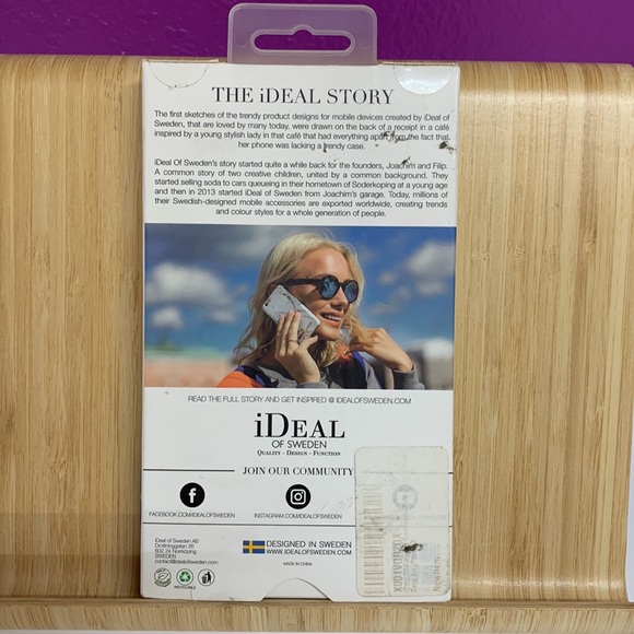 Ideal of Sweden Iphone X case New in open box Geometric pattern black and white - Picture 2 of 4